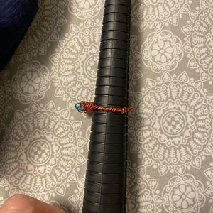 Beautiful copper brass and topaz ring